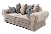 Verona - Corner Sofa - 3 Seater - 2 Seater - Mink Fabric - Scatterback Cushions (3+2 Seater)|B0DR625N4Y
