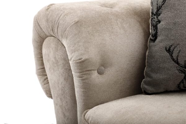 Verona - Corner Sofa - 3 Seater - 2 Seater - Mink Fabric - Scatterback Cushions (3+2 Seater)|B0DR625N4Y
