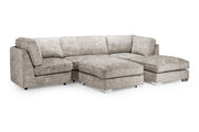 Bishop U-Shape Sofa – Luxury Family Corner Sofa in Truffle & Platinum Chenille 