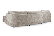 Bishop U-Shape Sofa – Luxury Family Corner Sofa in Truffle & Platinum Chenille 