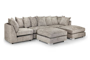 Bishop U-Shape Sofa – Luxury Family Corner Sofa in Truffle & Platinum Chenille 