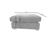Carnaby Small U Shape Clean Slate Sofa Fabric