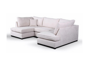 Carnaby Small U Shape Cream Sofa Fabric