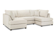 Carnaby U-Shape Sofa – Modern Family Corner Sofa with Footstool | Custom Fabrics & Colours 