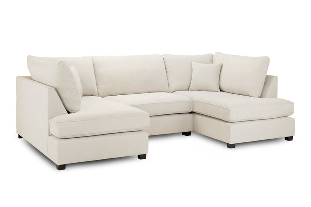 Carnaby U-Shape Sofa – Modern Family Corner Sofa with Footstool | Custom Fabrics & Colours 
