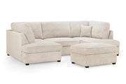 Carnaby U-Shape Sofa – Modern Family Corner Sofa with Footstool | Custom Fabrics & Colours 
