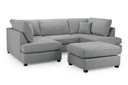 Carnaby U-Shape Sofa – Modern Family Corner Sofa with Footstool | Custom Fabrics & Colours 