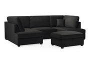 Carnaby U-Shape Sofa – Modern Family Corner Sofa with Footstool | Custom Fabrics & Colours 