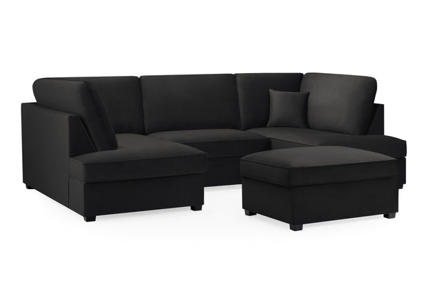 Carnaby U-Shape Sofa – Modern Family Corner Sofa with Footstool | Custom Fabrics & Colours 