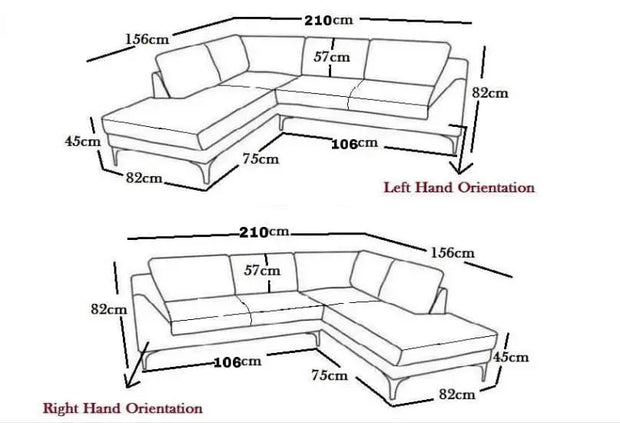 Dylan Black L-Shaped Corner Sofa – Jumbo Cord 3+2 Seater for Small Living Spaces 