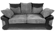 Dino 3 + 2 Seater Sofa Set Black/Grey Cord 