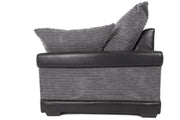 Dino 3 + 2 Seater Sofa Set Black/Grey Cord 
