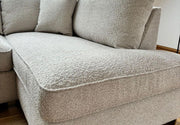 Carnaby Small U Shape Sofa with Footstool [  Cream teddy ] 