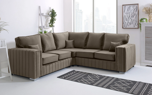 Layla Corner Sofa – Modern Velvet Sofa in Multiple Colours 