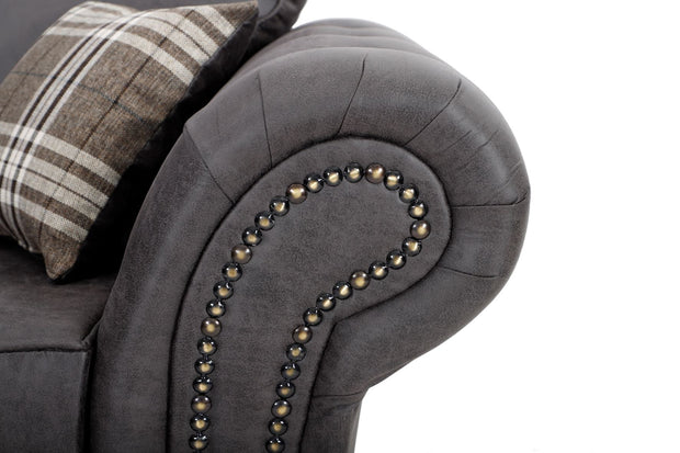 Oakland Large Corner 2C2 Sofa Charcoal 