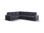 Olivia Luxury Large Sofa 6 Seater Universal Corner Black 
