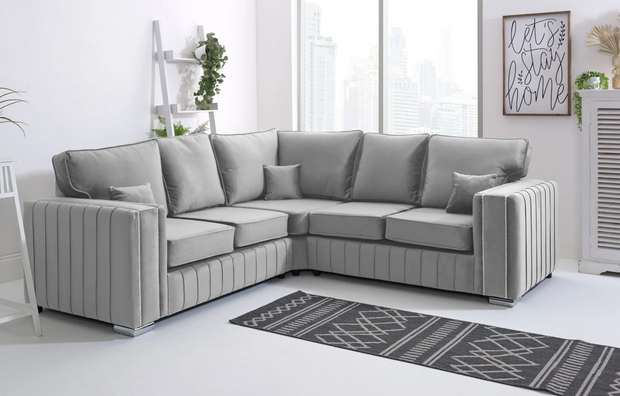 Layla Corner Sofa – Modern Velvet Sofa in Multiple Colours 