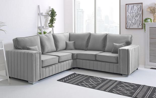 Layla Corner Sofa – Modern Velvet Sofa in Multiple Colours 