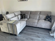 Sloane Luxury Sofa 4 Seater Left Hand Corner Silver 