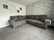 6 Seater Verona Full Back Corner Sofa Grey, Black, Mink 