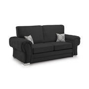 Verona Full Back 3+2 Seater Sofa Set Black 