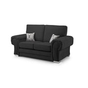Verona Full Back 3+2 Seater Sofa Set Black 