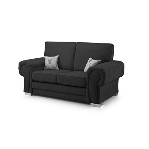 Verona Full Back 3+2 Seater Sofa Set Black 