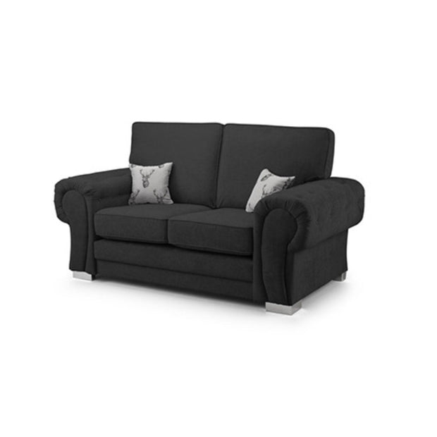 Verona Full Back 3+2 Seater Sofa Set Black 