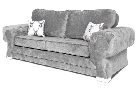 Verona Full Back 3+2 Seater Sofa Set Grey 