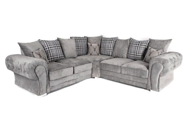 Verona Scatter Back Corner 2C2 Sofa Grey 