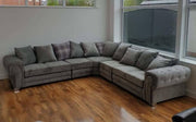 New Verona Chesterfield Sofa 7 Seater Universal Corner Grey Couch
