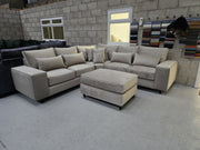 Soho Corner Sofa - New Coffee Plush Fabric 