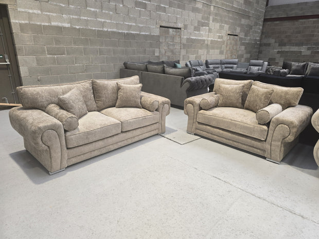 Verona 3+2 Seater Sofa Set – Mink Alaska Fabric 