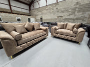 3+2 Malibu Sofa Set -  Dapple Caramel Fabric 