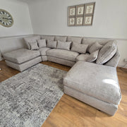 Belgravia U-Shape Sofa – Truffle Alaska Fabric 
