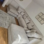 Belgravia U-Shape Sofa – Truffle Alaska Fabric 