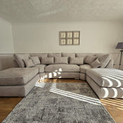 Belgravia U-Shape Sofa – Truffle Alaska Fabric 