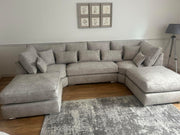Belgravia U-Shape Sofa – Truffle Alaska Fabric 
