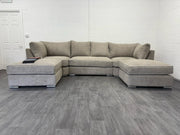 Teddy U-Shape Sofa – Mink Teddy Fabric 