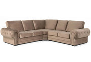 5 Seater Verona Grey Corner Sofa – Full Back L-Shaped Sofa in Grey, Mink, or Black 