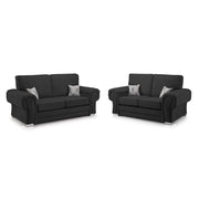 Verona 3+2 Sofa Set – Grey Fabric Fullback or Scatterback | 