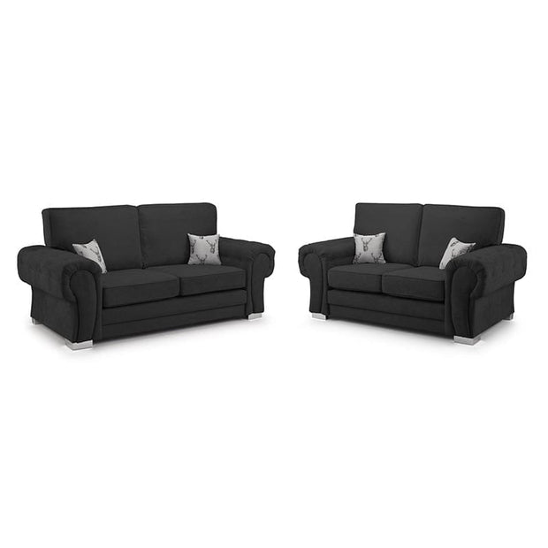 Verona 3+2 Sofa Set – Grey Fabric Fullback or Scatterback | 