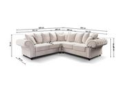 Windsor Large Cream Corner Sofa – L-Shaped Tufted Sofa