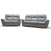 Florence Fabric Electric Recliner Sofa 3+2 Seater - oak sofa land 