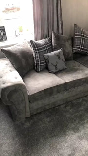 Verona 5 Seater Sofa 2C2 in Grey | Scatter Back Cushions | All Covers Washable|145687027326