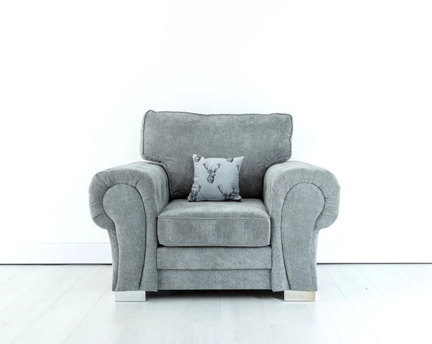 Verona 5 Seater Sofa 2C2 in Grey | Scatter Back Cushions | All Covers Washable|145687027326