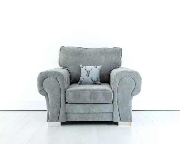 Verona 5 Seater Sofa 2C2 in Grey | Scatter Back Cushions | All Covers Washable|145687027326