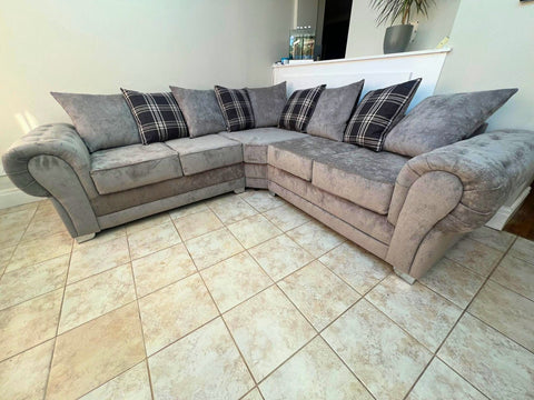 Verona Scatter Back Corner 2C2 Sofa Grey 