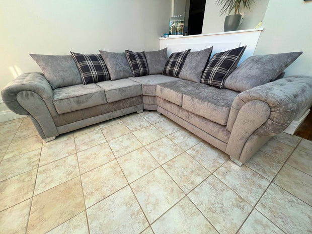 Verona Scatter Back Corner 2C2 Sofa Grey 