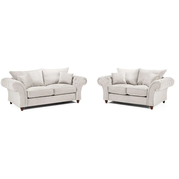 Windsor Full Back 3 + 2 Seater Sofa Stone 